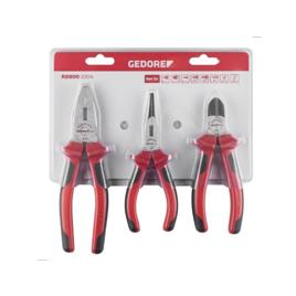 Jogo 3 Alicates Corte, Bico, Universal Gedore Red 8 E 6