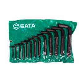 Jogo Chave Allen Hexagonal 4 A 19 Mm 12 Peças Sta09410l Sata Preto