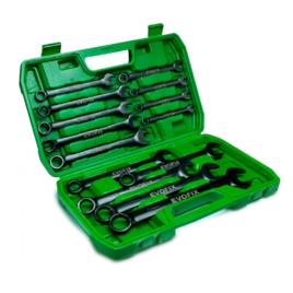 Jogo Chave Combinada 14 Peças Aço Cromo-Vanádio 8-24mm Com Maleta