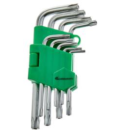 Jogo De 9 Chave Hexalobular Torx Tipo Estojo Carbografite