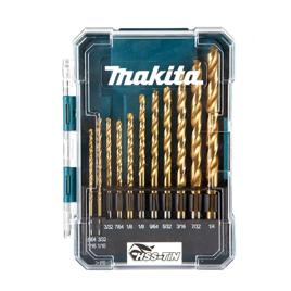 Jogo de Brocas HSS-TIN com 13 Peças 1/16'' - 1/4'' - D-72908 - Makita
