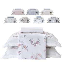 Jogo de Cama Queen 4 Peças Lençol com Elástico 100% Algodão Percal 180 Fios 158x198x35cm - Dohler