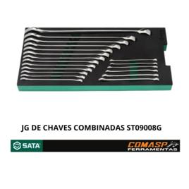 Jogo De Chaves Combinadas 12mm St09008g St40207sc Sata Prateado