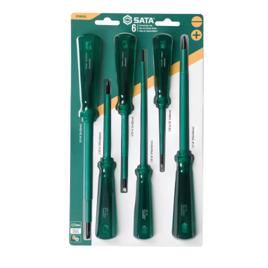 Jogo De Chave Fenda/phillips Isolada 6 Peças St08041l Sata Cor Verde