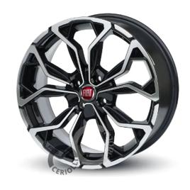 Jogo de Roda Krmai M16 Aro 14 4x98 Preto Diamantado Uno Palio