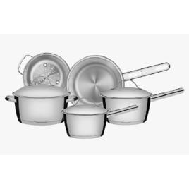 Jogo de Panelas Tramontina Allegra em Aço Inox com Fundo Triplo 5 Peças
