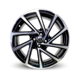 Jogo De Rodas Zunky R-seven Gol Voyage Aro 15 4x100 + Bicos Cor Preto Com Diamantado