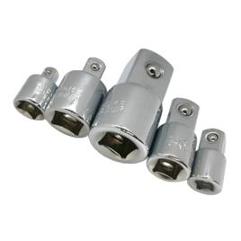 Jogo Kit Adaptador Pito/soquete Catraca 5pcs 1/4 3/8 1/2 3/4