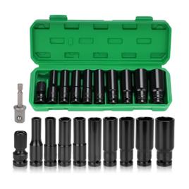 Jogo Soquetes De Impacto 1/2 Pol. Longos Com 11 Peças
