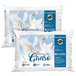 Kit 02 Travesseiro Toque de Pluma Premium Percal 400 Fios 50x70cm Lavável