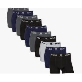 Kit 10 Cuecas Masculinas Boxer Microfibra Polo Wear Sortido