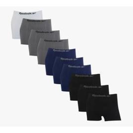 Kit 10 Cuecas Reebok Boxer Box Sem Costura Microfibra Adulto