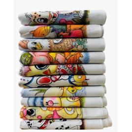 Kit 10 Pano De Prato Estampado 100% Algodão - 35cm X 60cm