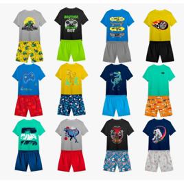 Kit 10 Peças De Roupa Infantil Menino 5camisas+ 5shorts