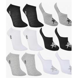 Kit 12 Pares Meias Soquete Invisível Polo London Club