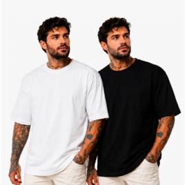 Kit 2 Camisetas Oversized Masculina