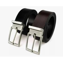 Kit 2 Cintos Social Masculino Sintético Dupla Face 120 Cm