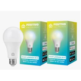Kit 2 Lâmpadas Smart Wi-Fi Positivo Casa Inteligente 9w Bivolt