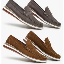 Kit 2 Pares Sapato Masculino Casual Dockside Elegance Couro Legítimo Blaqueado