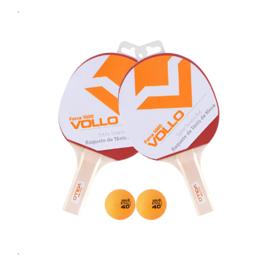 Kit 2 Raquetes Ping Pong Tênis De Mesa Profissional + 2 Bola Preto/vermelho St