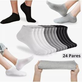 Kit 24 Pares Meia Cano Curto Soquete Adulto Unissex Atacado