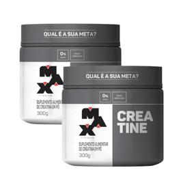 Kit 2x Creatina 300g Max Titanium Monohidratada em Pó Sem Sabor