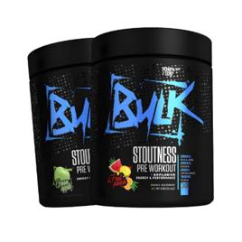 Kit 2x Pré Treino Bulk Nutrition Stoutness 300g Maçã E Frutas