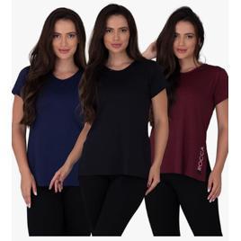 KIT 3 BLUSAS DRY FIT TAPA BUMBUM TECIDO POLIAMIDA RETEM SUOR