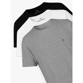 Kit 3 Camisetas Masculinas 100% Algodão Polo Wear Sortido