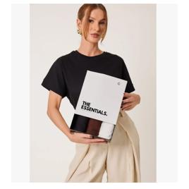 Kit 3 T-shirts Oversized Classic Algodão Cléa Store