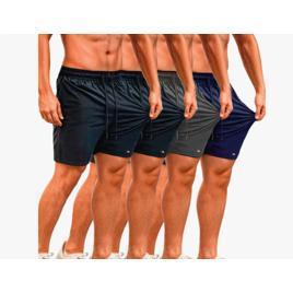 Kit 4 Bermuda Shorts Tactel Sandrini Elastano Academia Praia