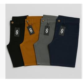 Kit 4 Bermudas Masculina De Sarja Brim 36 Ao 46