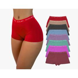 Kit 5 Calcinha Boxer Feminina Calcinha Box Cueca Feminina