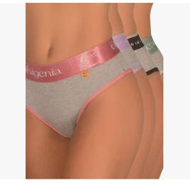 Kit 5 Calcinha Lingerie Cós Alto Elástico Largo Conforto