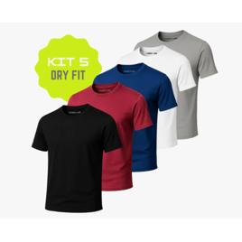 Kit 5 Camisa Masculina Termica Academia Dry Fit Malha Fria