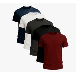 Kit 5 Camisetas Básica Masculina Dry Fit Esporte Treino Lisa
