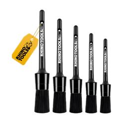 Kit 5 Pincéis Para Detalhamento Externo Automotivo Rhino Tools