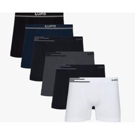 Kit 6 Cuecas Lupo Boxer Box Sem Costura Basic Microfibra