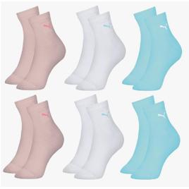 Kit 6 Pares Meia Cano Médio Puma Costura Fina Feminina Adulto
