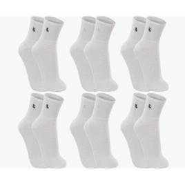 Kit 6 Pares Meias Lupo Cano Médio Esportivas Academia