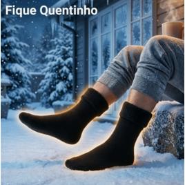 Kit 6 Pares Meias Térmicas Forradas Peluciadas Quentes