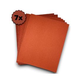 Kit 7 Lixa Massa 3m Grão 60 Ao 220 Madeira Gesso Reboco