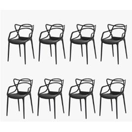 Kit 8 Cadeiras de Jantar Allegra Master Empilhável