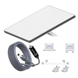 Kit Antena Starlink Mini para Automóveis com Suporte Painel de 2 Ventosas para Para-brisa e Cabo Veicular (Branco)