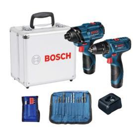 Kit Bosch Parafusadeira e Chave Impacto GSR120-LI + GDR120-LI 23AC