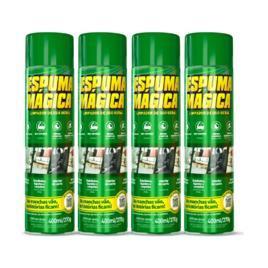 Kit C/ 4 Espuma Mágica Proauto Limpa Carro Sofá E Estofados