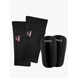 Kit Caneleira Preta Adulto E Porta Caneleira Preto Profix Tamanho G - 34 a 40 cm