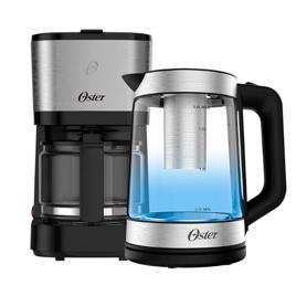 Kit Chaleira Elétrica Oster Tea e Cafeteira Inox Compacta