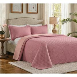 Kit Colcha Cobre Leito Casal Queen 3 Pçs Dupla Face 200 Fios
