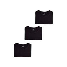 Kit Com 3 Camisetas Masculinas Básicas - Preto M